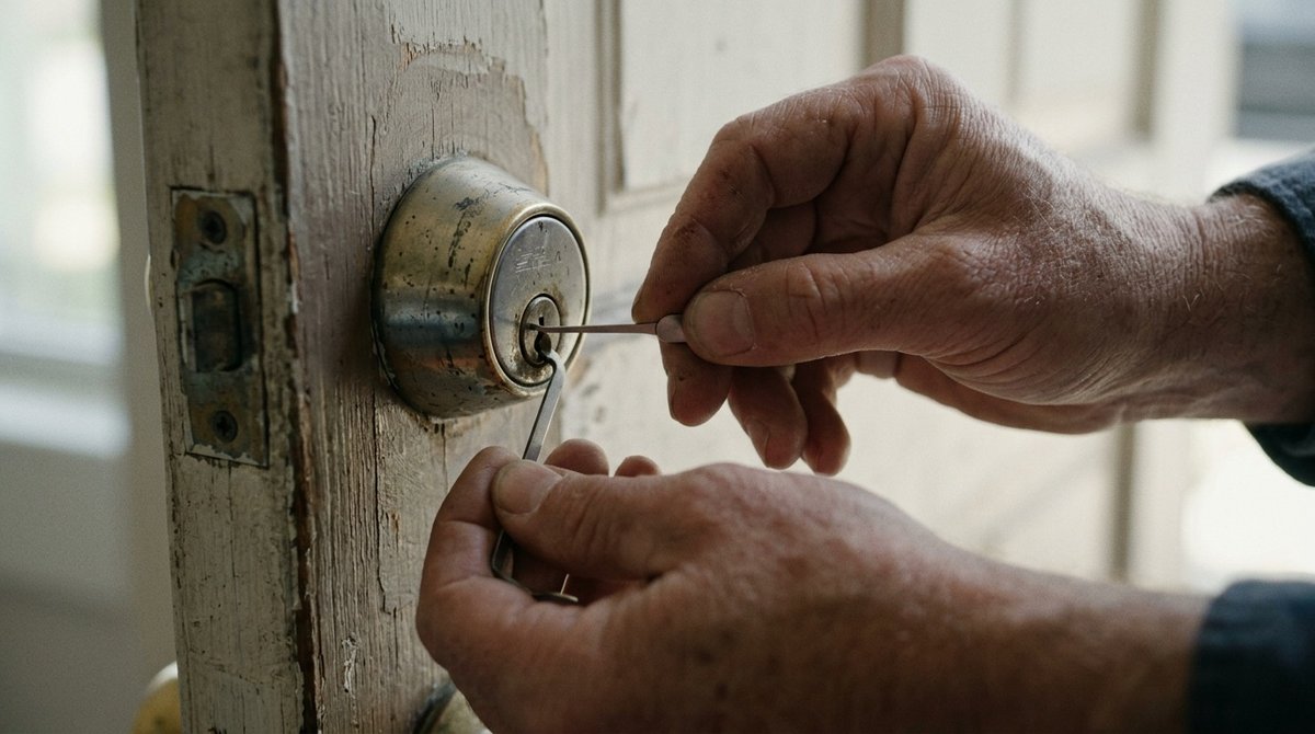 Apertura de puerta sin romper con ganzúa en Castelldefels