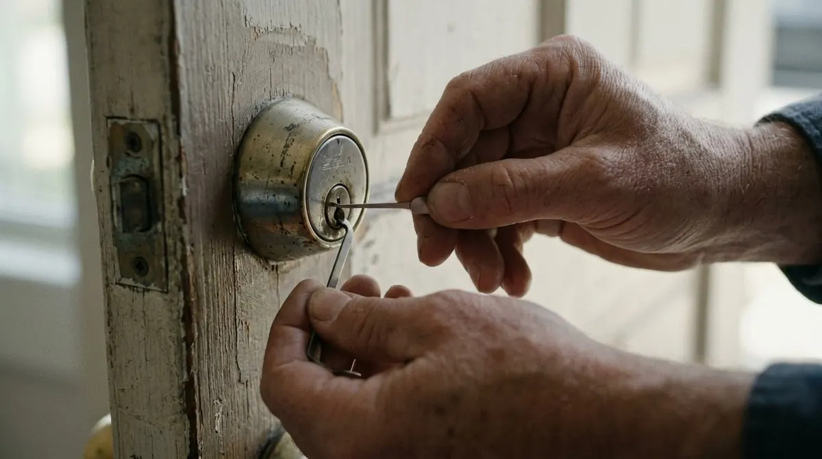 Apertura de puerta sin romper con ganzúa en Gavà